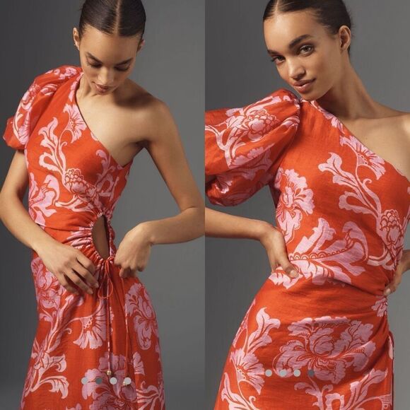 ANTHROPOLOGIE | KIVARI | Olina One Shoulder Maxi Dress | sz 8 | new nwt - Picture 11 of 16